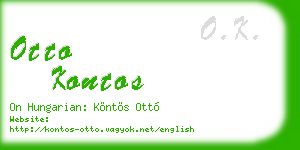 otto kontos business card